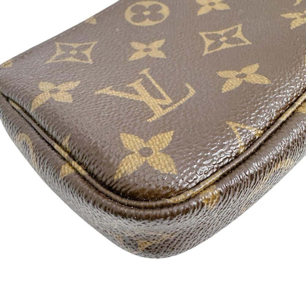 LOUIS VUITTON Authentic Brown Monogram Canvas Pochette Pouch - Picture 5 of 12